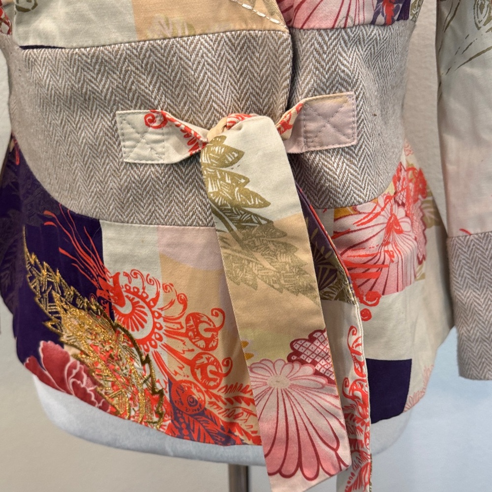 Elevenses Multicolor Floral Patchwork Blazer - image 6